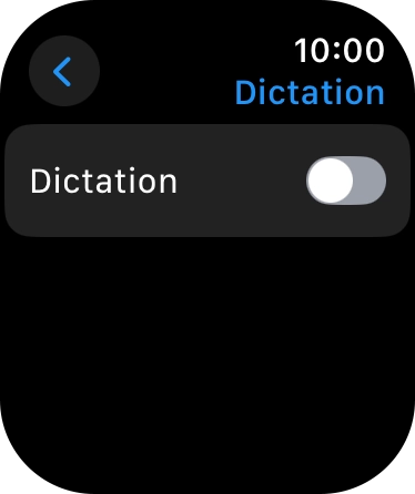 Press the indicator next to 'Dictation' to turn on the function.