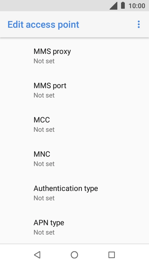 Press APN type. Press APN type.