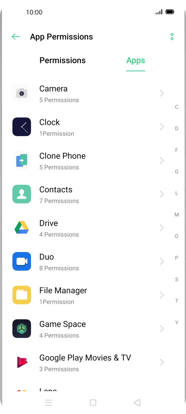 Press the required app. Press the required app.