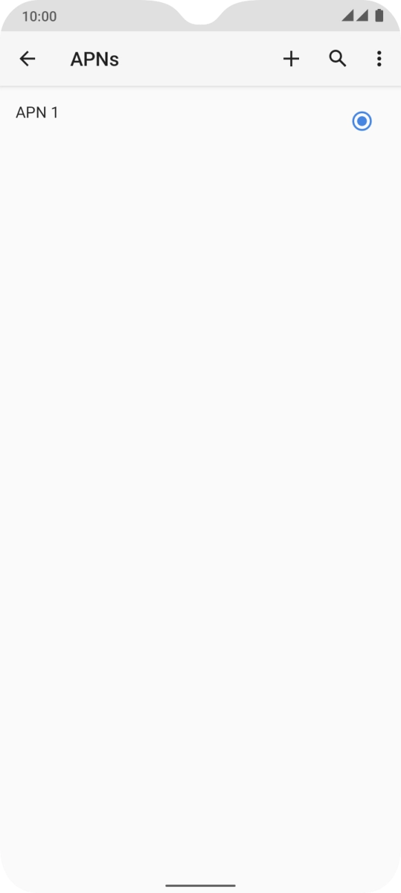 Press the new data connection icon.