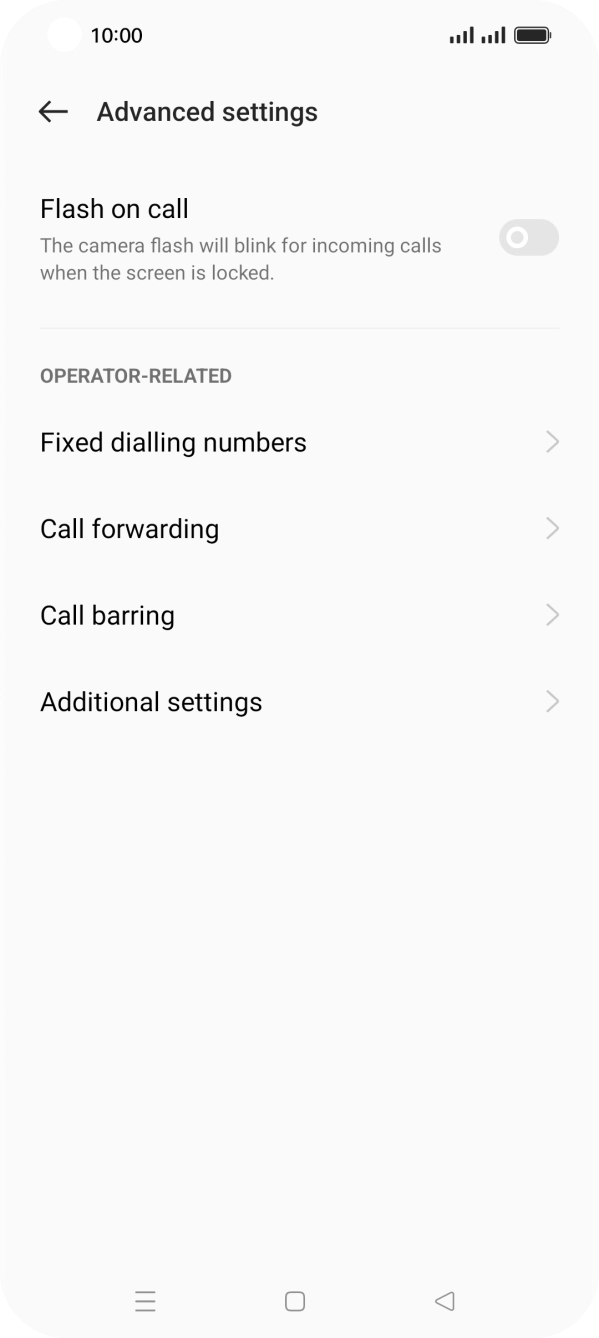 Press Call forwarding.