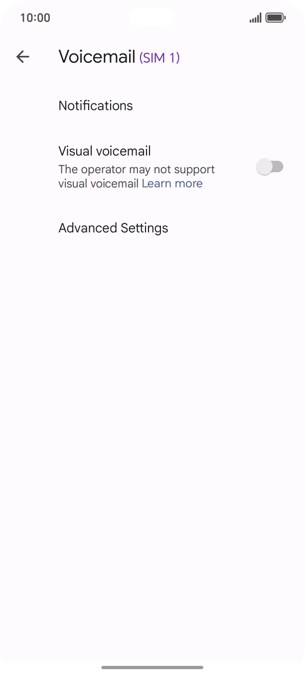 Press Advanced Settings.