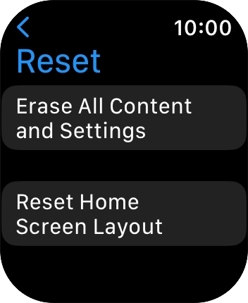 Press Erase All Content and Settings.