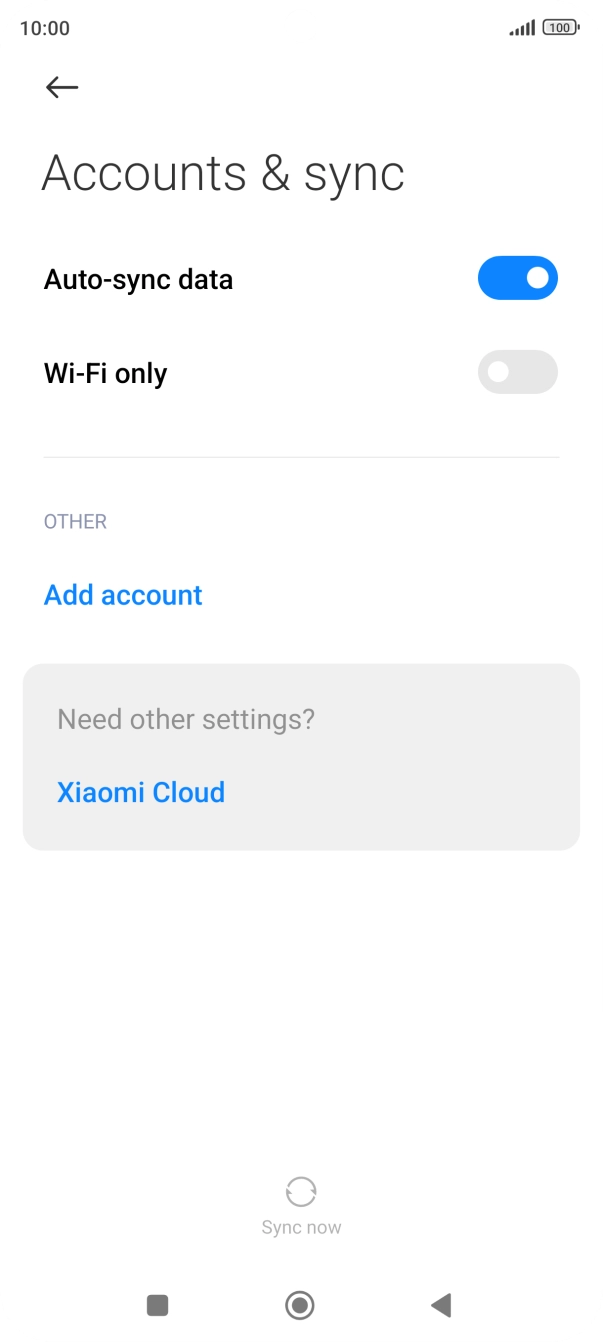 Press Add account. Press Add account.