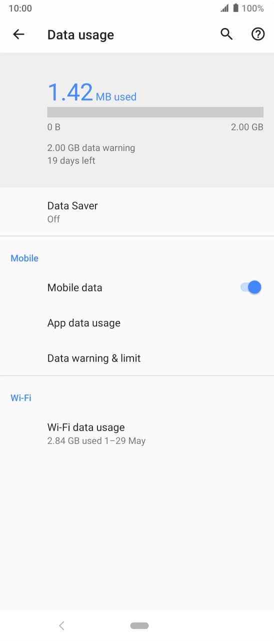 The total data usage is displayed.