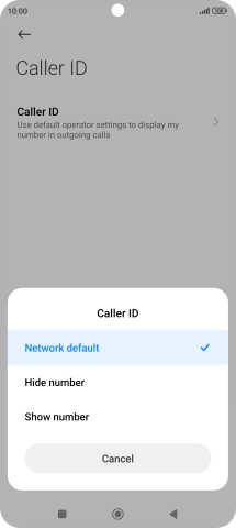 Press Show number to turn on caller identification.