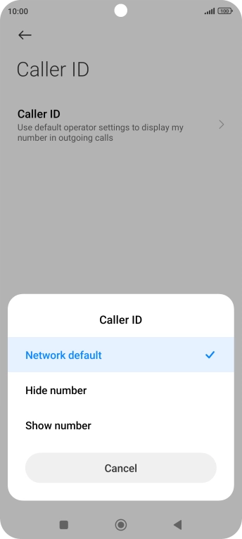 Press Show number to turn on caller identification.