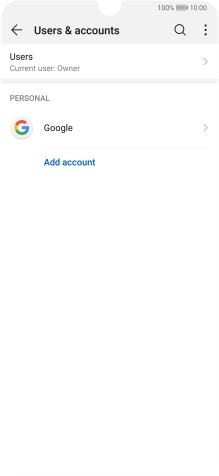 Press the required account.