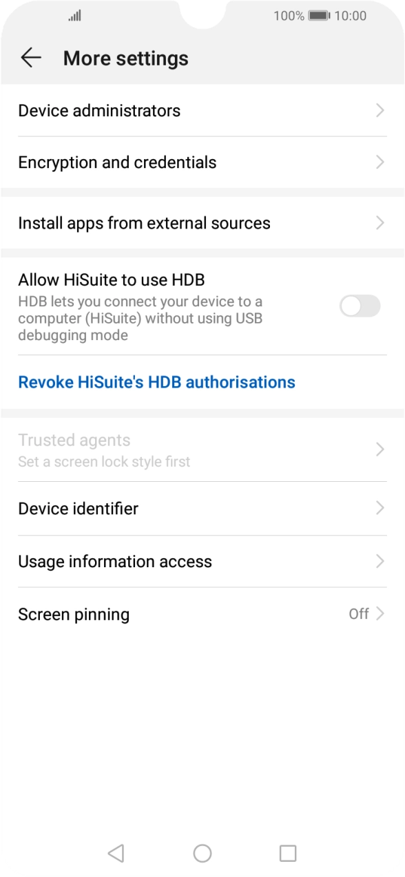 Press Encryption and credentials.