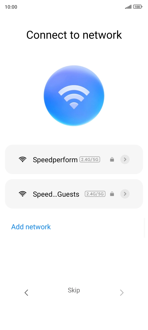Press the required network.