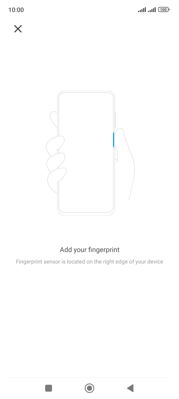 Follow the instructions on the screen to create the phone lock code using your fingerprint.