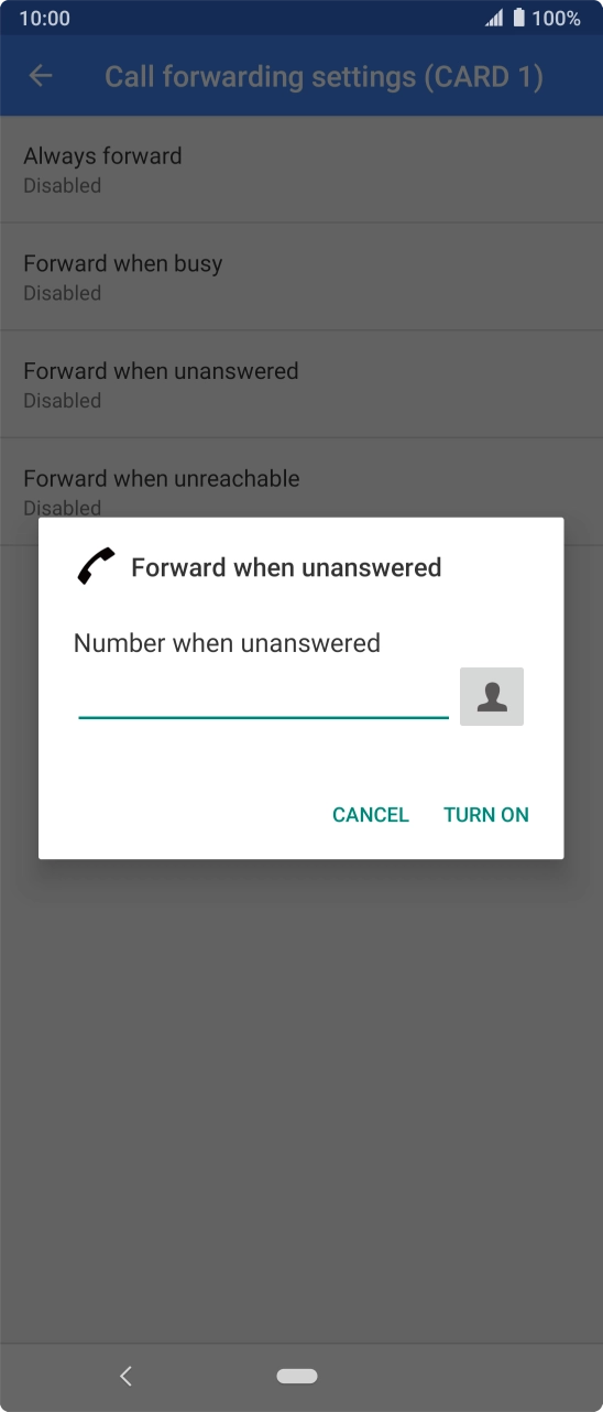 Key in 901 and press TURN ON.
