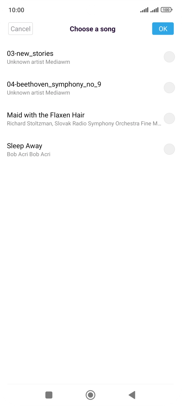 Press the required ring tones to hear them.