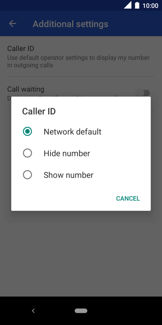 Press Show number to turn on caller identification.