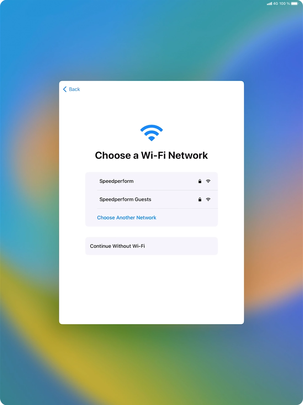 Press the required WiFi network. Press the required WiFi network.