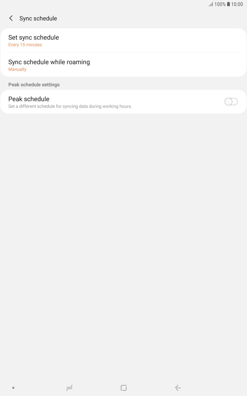 Press Set sync schedule.