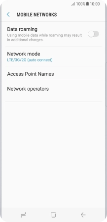 Press Network mode.