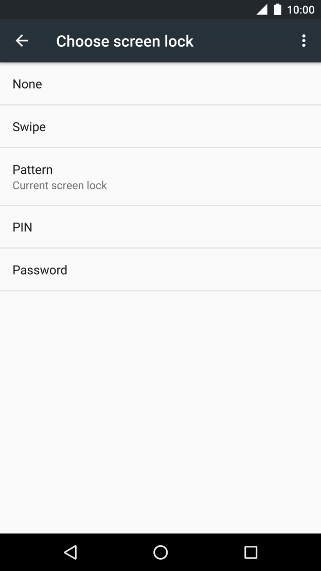 Key in the current phone lock code and press None.