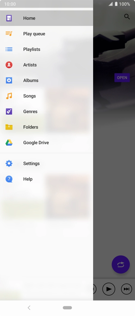 Press the required category and go to the required audio file.