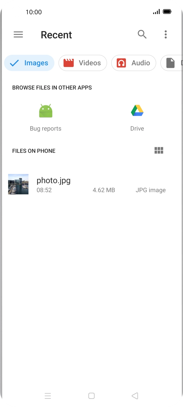 Press the required file. Press the required file.