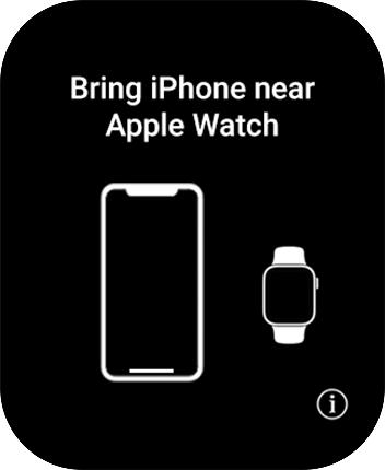 Place your Apple Watch next to your phone. Place your Apple Watch next to your phone.
