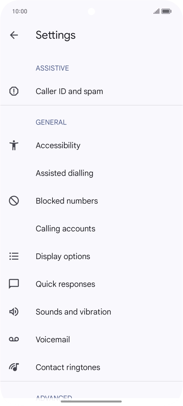 Press Calling accounts.