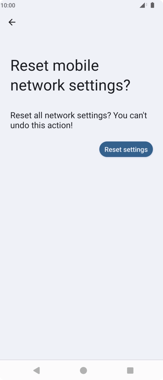 Press Reset settings.
