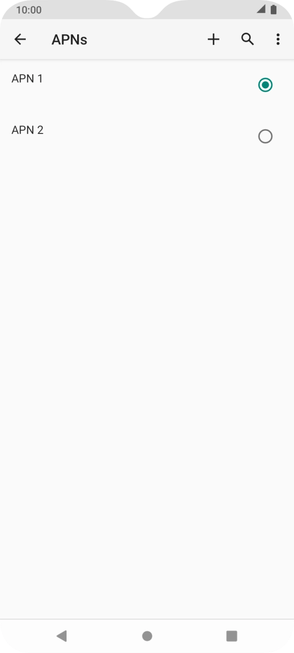 Press the field next to the data connection to activate it.