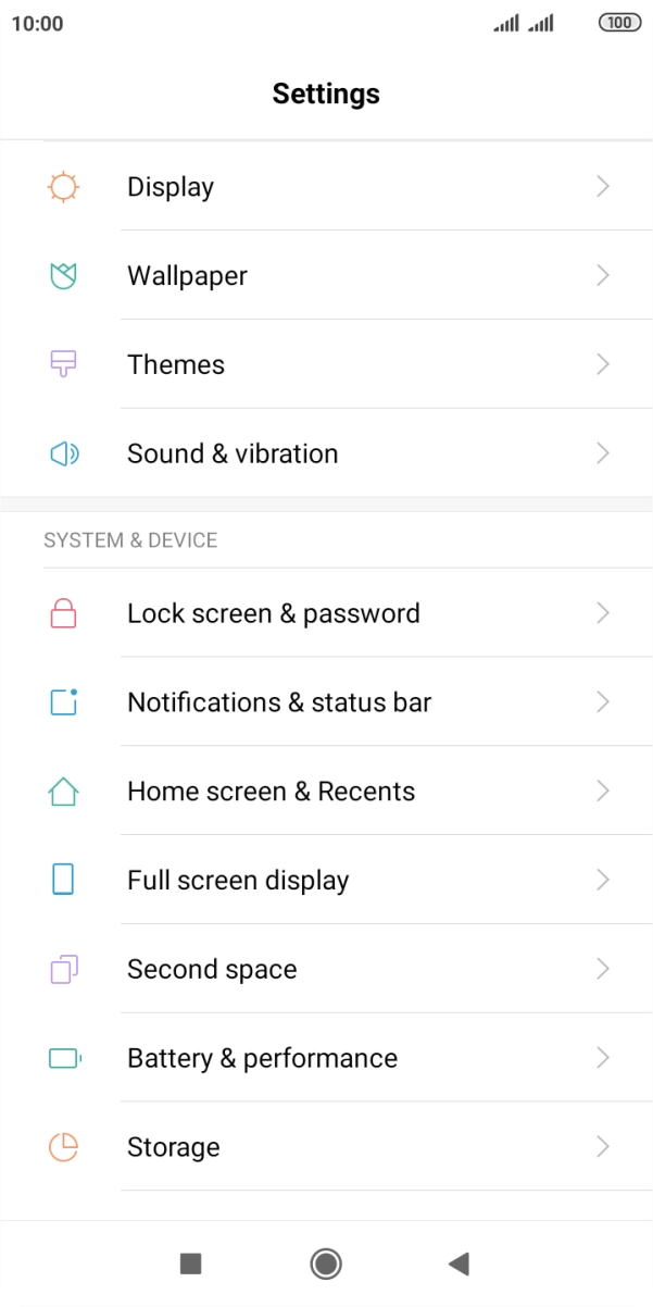 Press Lock screen & password. Press Lock screen & password.