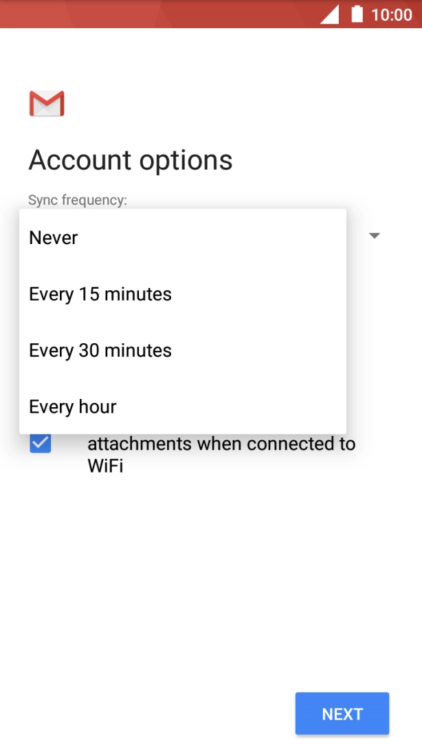 Press the required setting. Press the required setting.