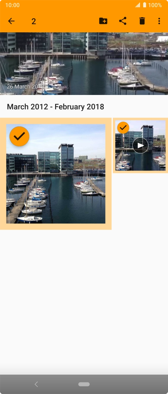Press the share icon.