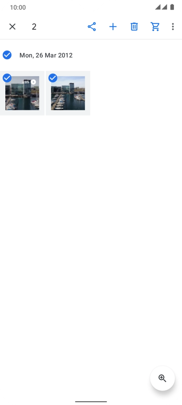 Press the share icon.