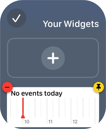 Press the unpin widget icon on the required widget to unpin it from the top of the stack. Press the unpin widget icon on the required widget to unpin it from the top of the stack.