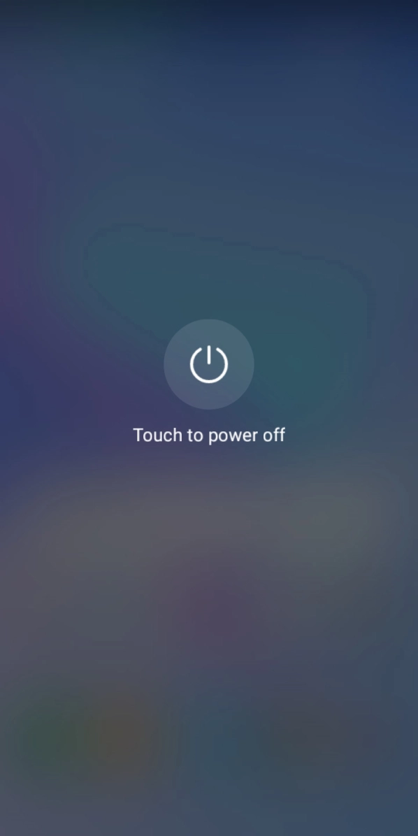 Press Touch to power off.