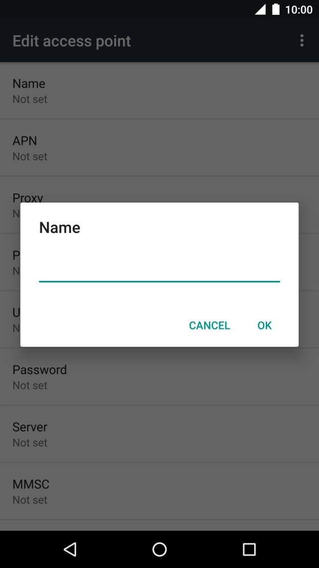 Key in O2 UK Internet and press OK. Key in O2 UK Internet and press OK.