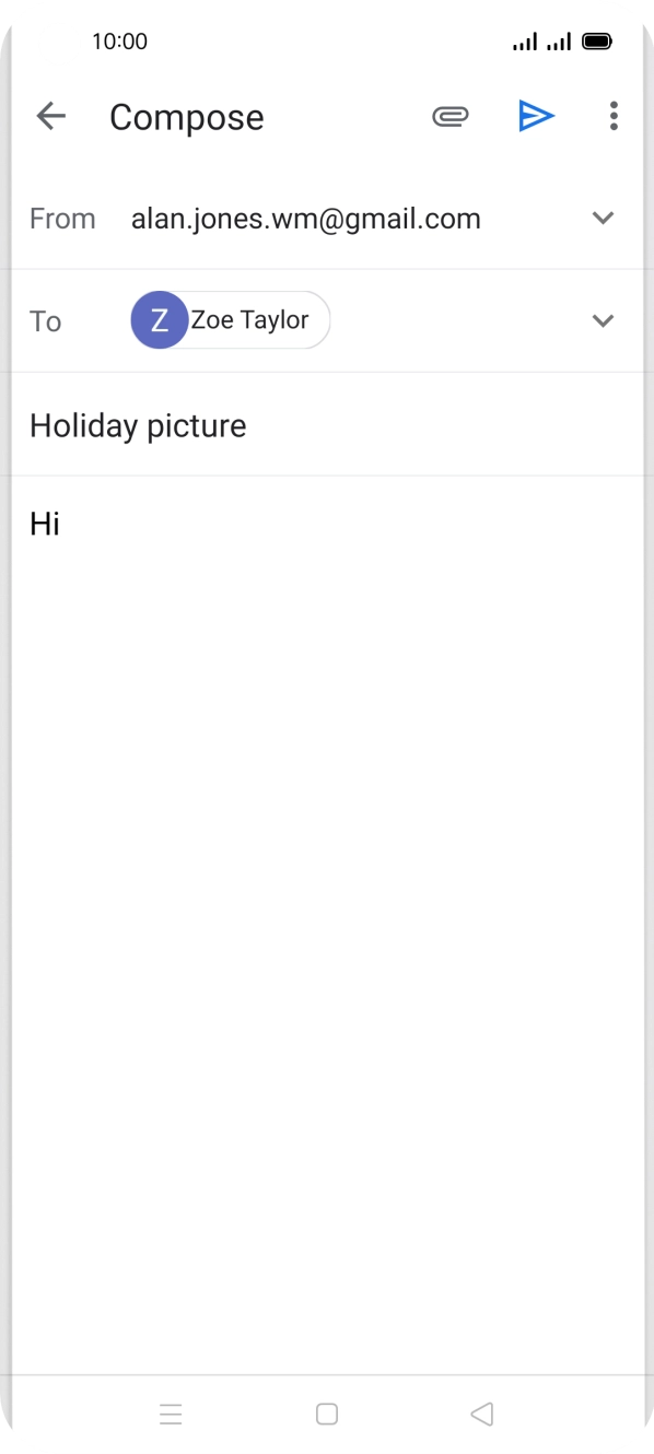 Press the attachment icon.