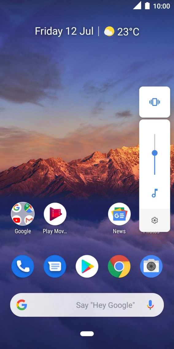 Press the sound mode icon the necessary number of times to turn silent mode on or off.