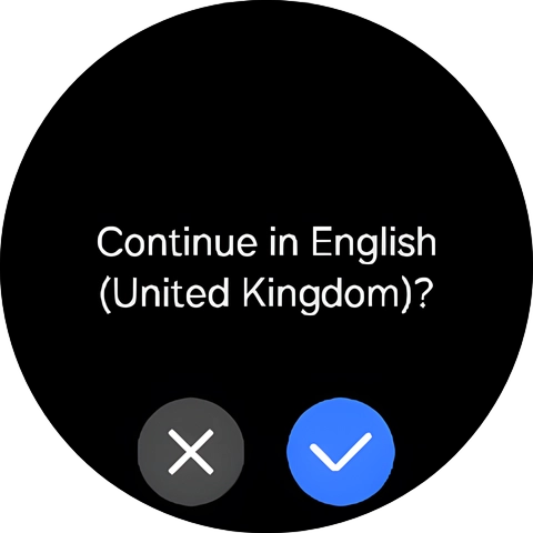 Press the confirm icon. Press the confirm icon.