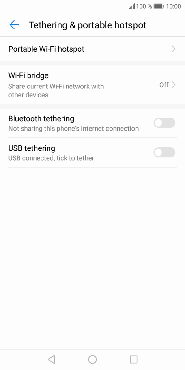 Press Portable Wi-Fi hotspot.