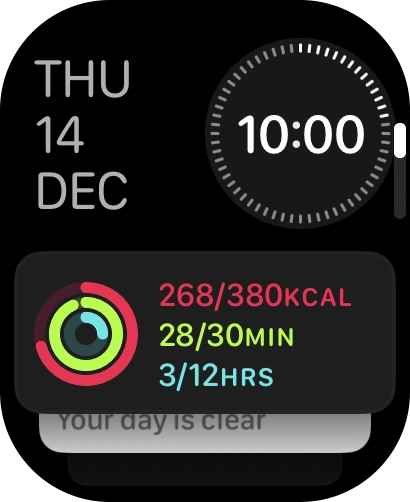 Press and hold anywhere on the screen.