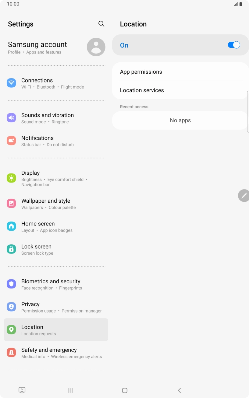 Press App permissions. Press App permissions.
