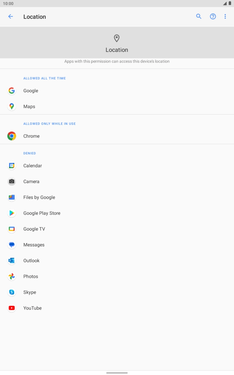 Press the required app.