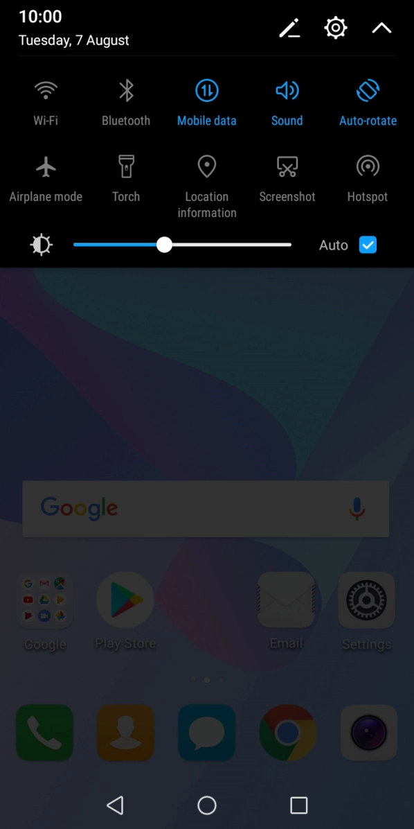 Press Mobile data to turn the function on or off.