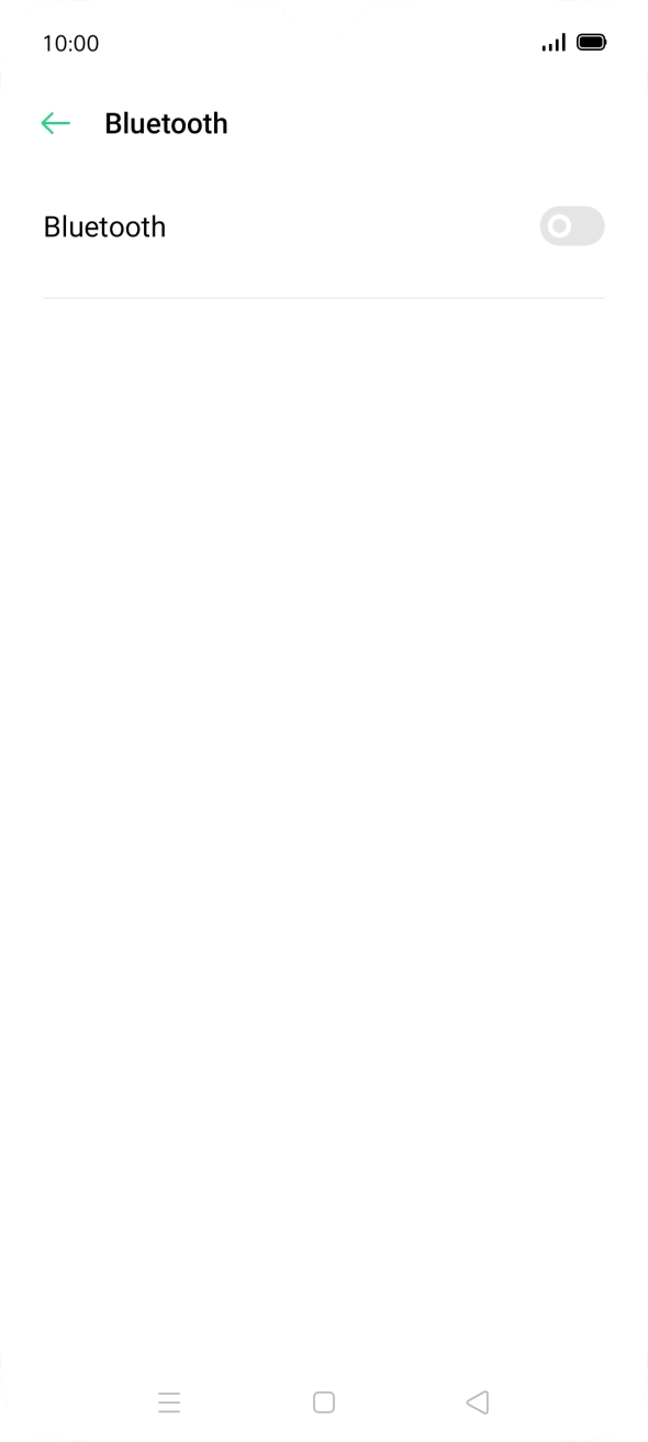 Press the indicator next to 'Bluetooth' to turn on the function.