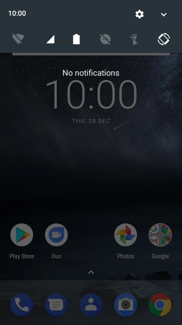 Press the settings icon. Press the settings icon.