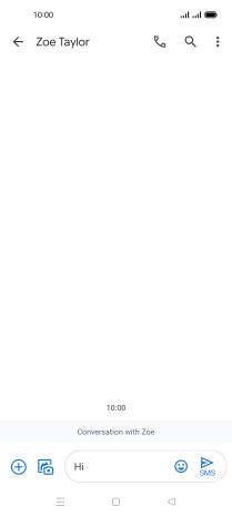 Press the send icon when you've finished your text message.