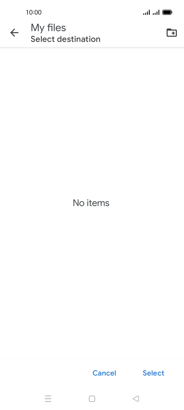 To create a new folder, press the new folder icon and follow the instructions on the screen to create a new folder. To create a new folder, press the new folder icon and follow the instructions on the screen to create a new folder.