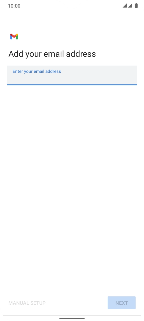 Press the field below 'Enter your email address' and key in your email address. Press the field below 'Enter your email address' and key in your email address.