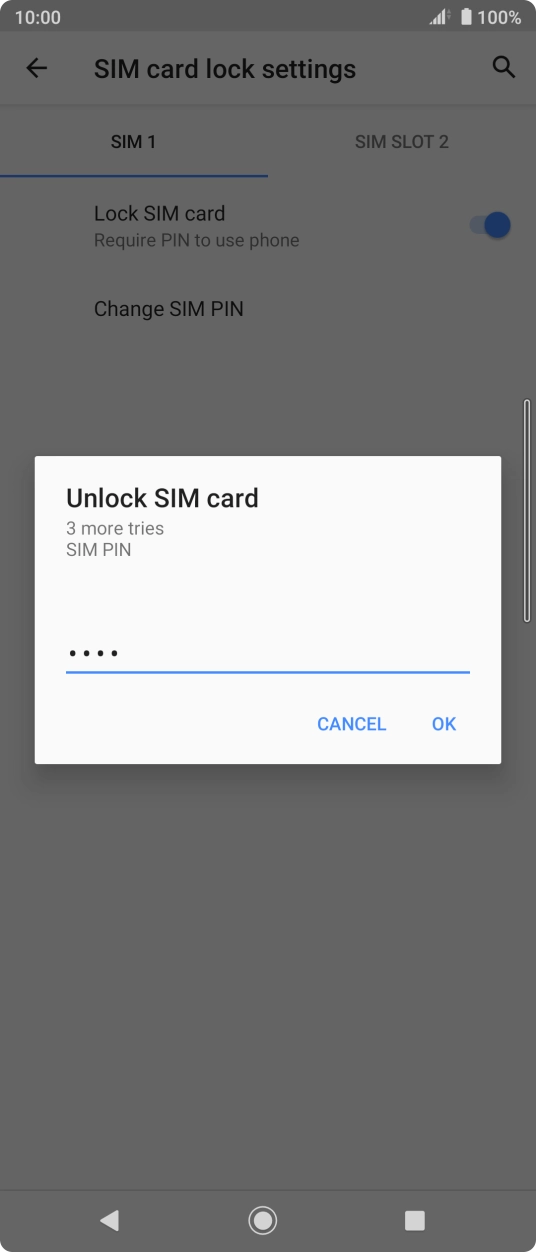 Key in your SIM PIN and press OK The default SIM PIN is 0000.
