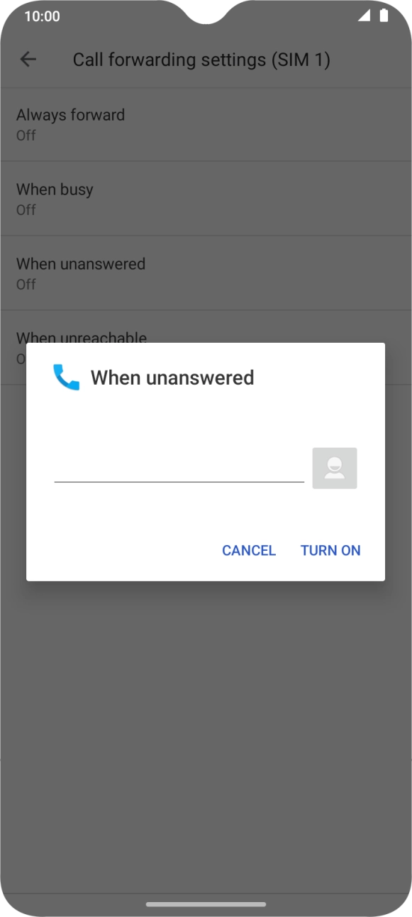 Key in 901 and press TURN ON.